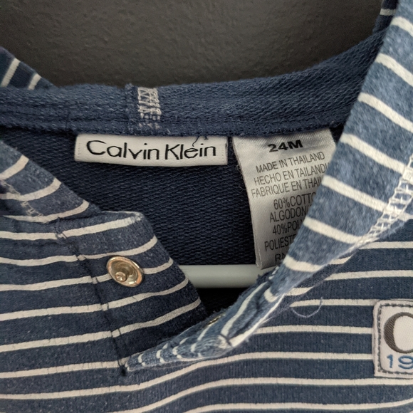 Calvin Klein striped hooded long sleeved shirt - Picture 3 of 3